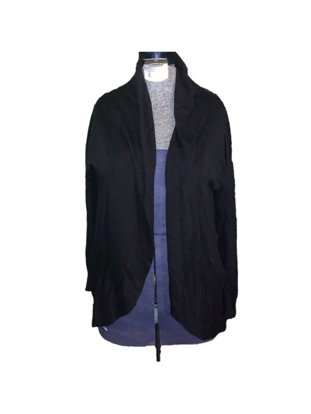 Women's Reitmans Black Petite MP Open Front Cardigan Sweater
